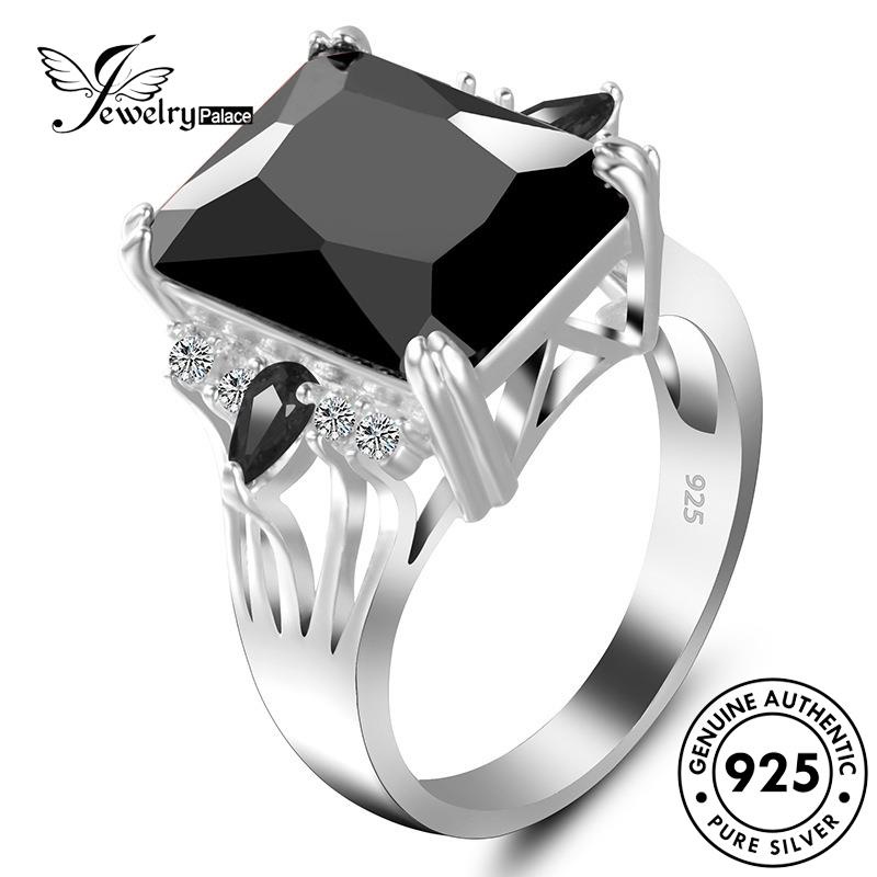 JEWELRYPALACE korea Original Personality Citrine Kawin Nikah Cincin Perak Asli 925 Perhiasan Murni Square Aksesori Silver Wanita Sterling Silver R448