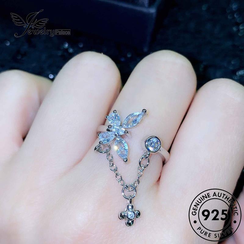JEWELRYPALACE Moissanite Perak Aksesori Butterfly Asli Silver 925 Perhiasan korea Diamond Original Cincin Murni Sterling Silver Kawin Wanita Nikah Creative R1855