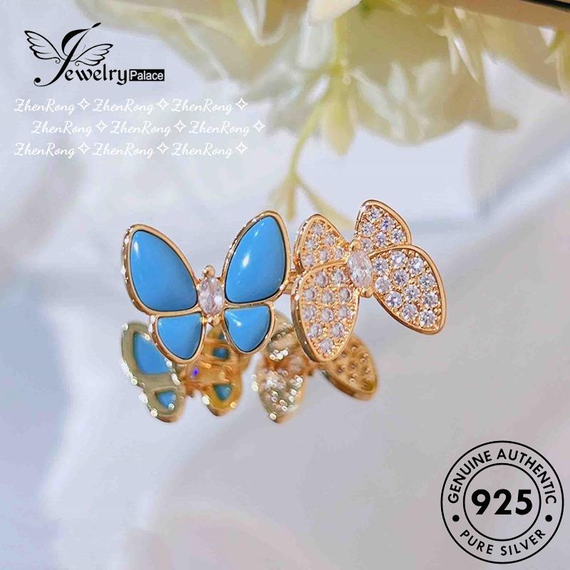 JEWELRYPALACE Nikah Sterling Butterfly Asli Silver Perhiasan Aksesori korea Diamond Murni Kawin Original Silver Perak Creative Cincin 925 Wanita Moissanite R2102