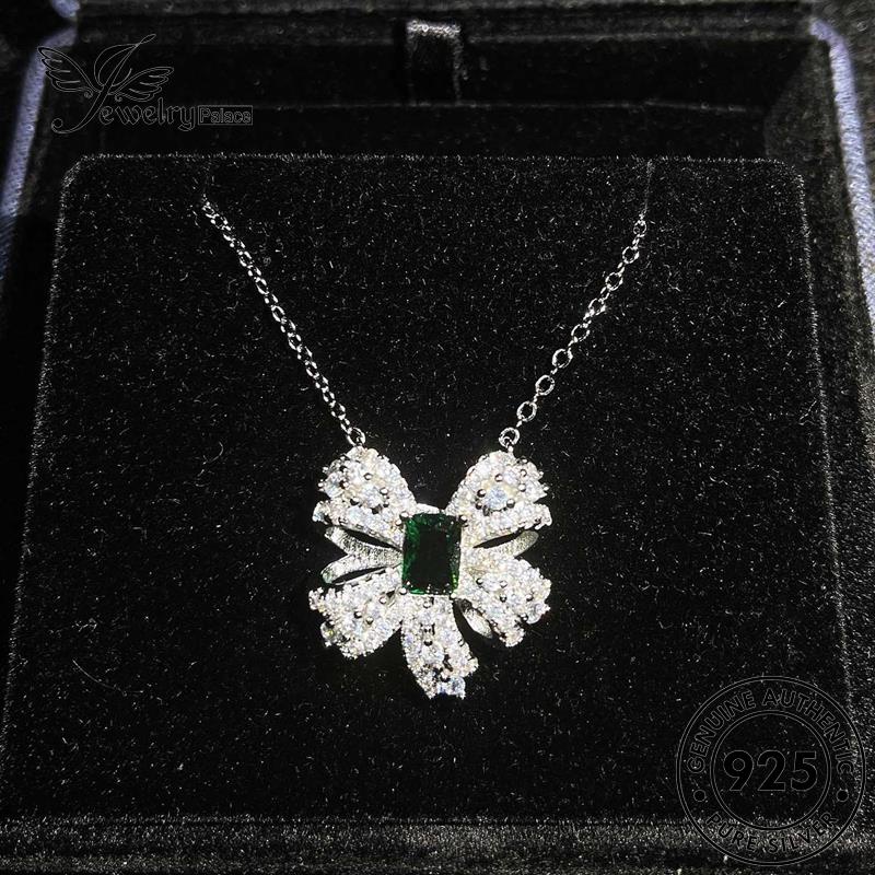 Perhiasantempat Set Kupu-Kupu Berlian Wanita Asli Kalung925 Perak Mulia Moissanite S104