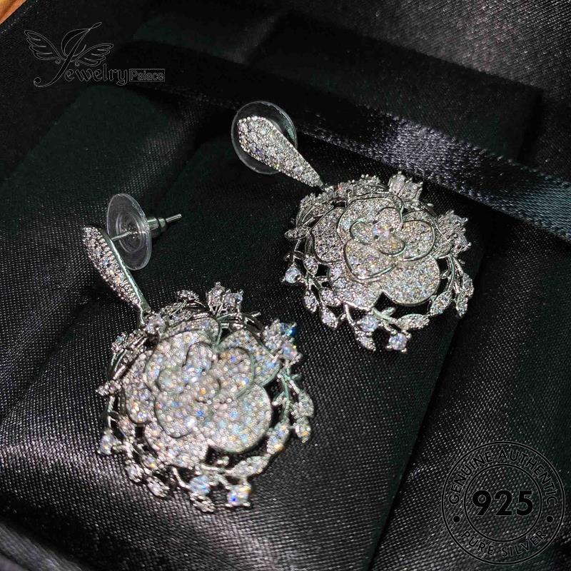 Jewelrypalace Set Halus Camelia Kalung Berlian Asli Wanita Perak Moissanite925 S131
