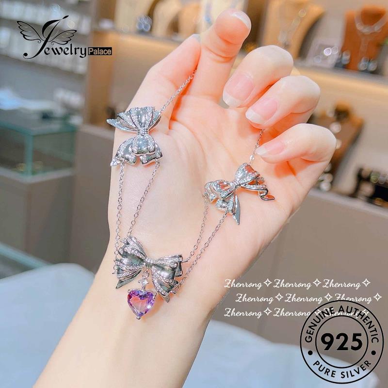 Jewelrypalace Amethyst Set Perak925 Asli Kreatif Jumbai Kalung Wanita S244