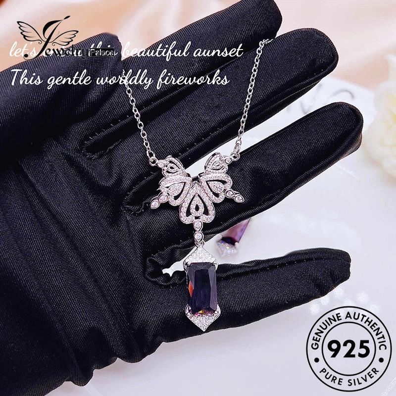 Jewelrypalace 925sayap Wanita Set Kalung Perak Asli Amethyst Angel S481