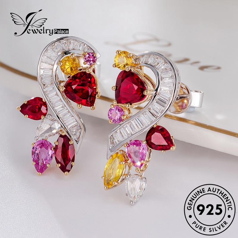 Jewelrypalace Berlian Set Mewah Kalung Perak Wanita925 Asli Moissanite S593