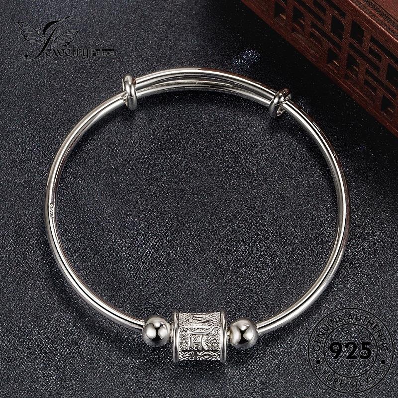 Jewelrypalace Motto Original Gelang Vintage Perak925 Enam Karakter Wanita B214