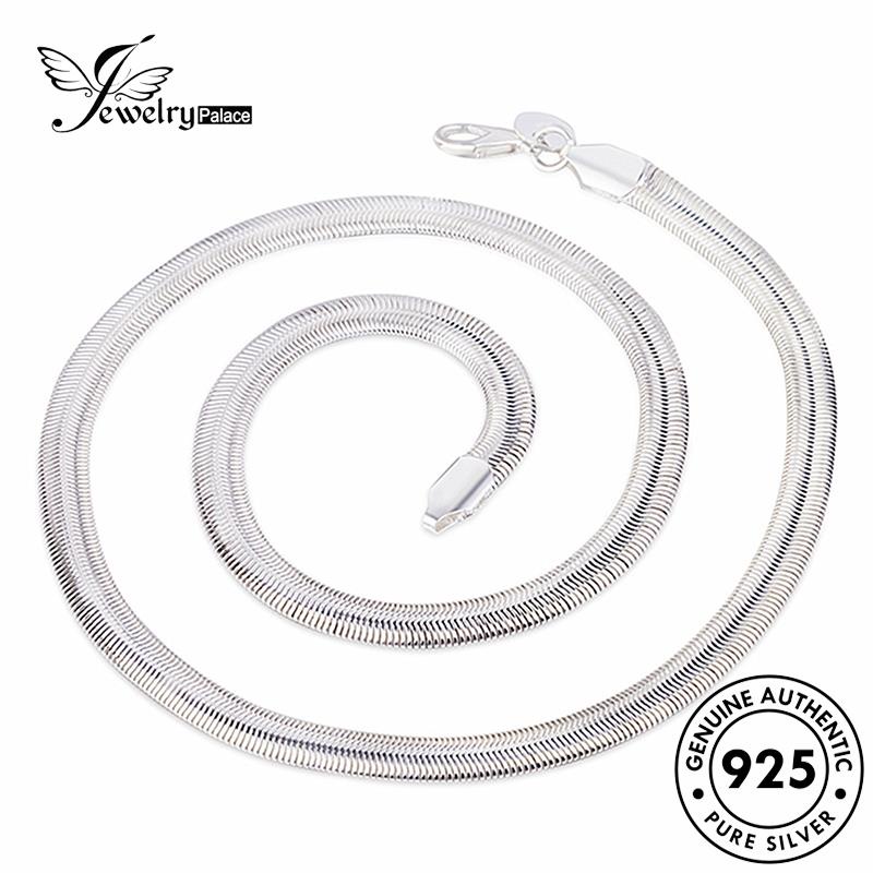 Jewelrypalace Snake925 Pipih Perak Asli Wanita Kalung Simple N1049