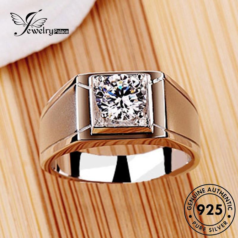 Jewelrypalace Cincin Fashion Berlian Moissanite925 Perak Asli Pria R152