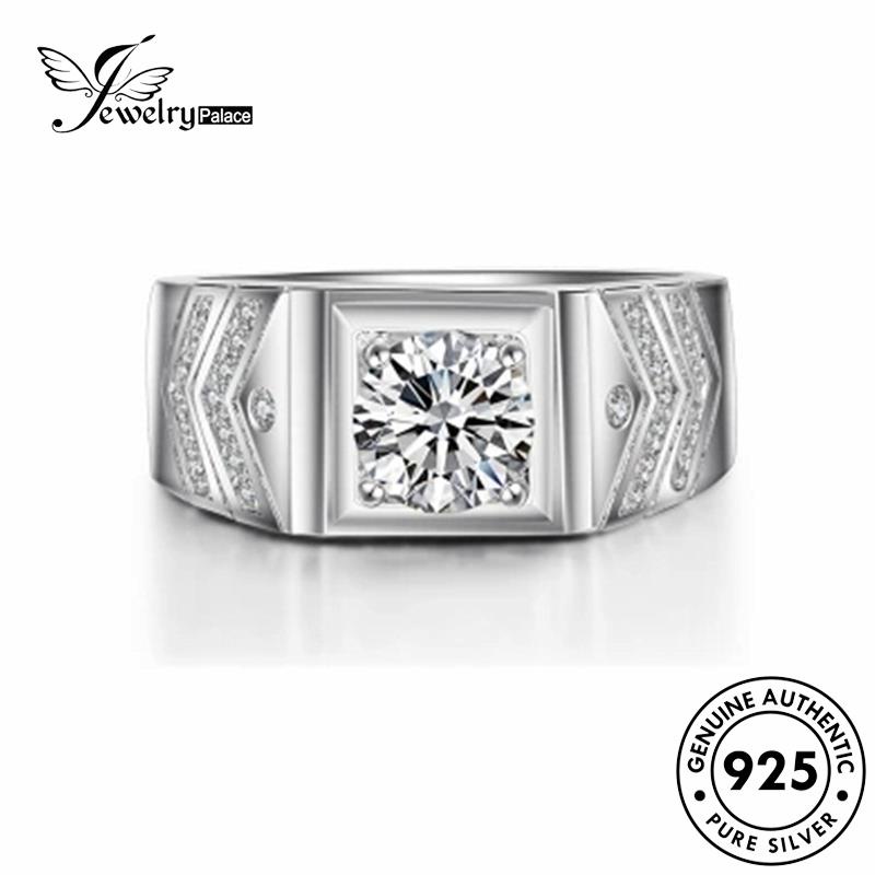 Jewelrypalace Perak925 Moissanite Berlian Fashion Pria Asli Rings R257