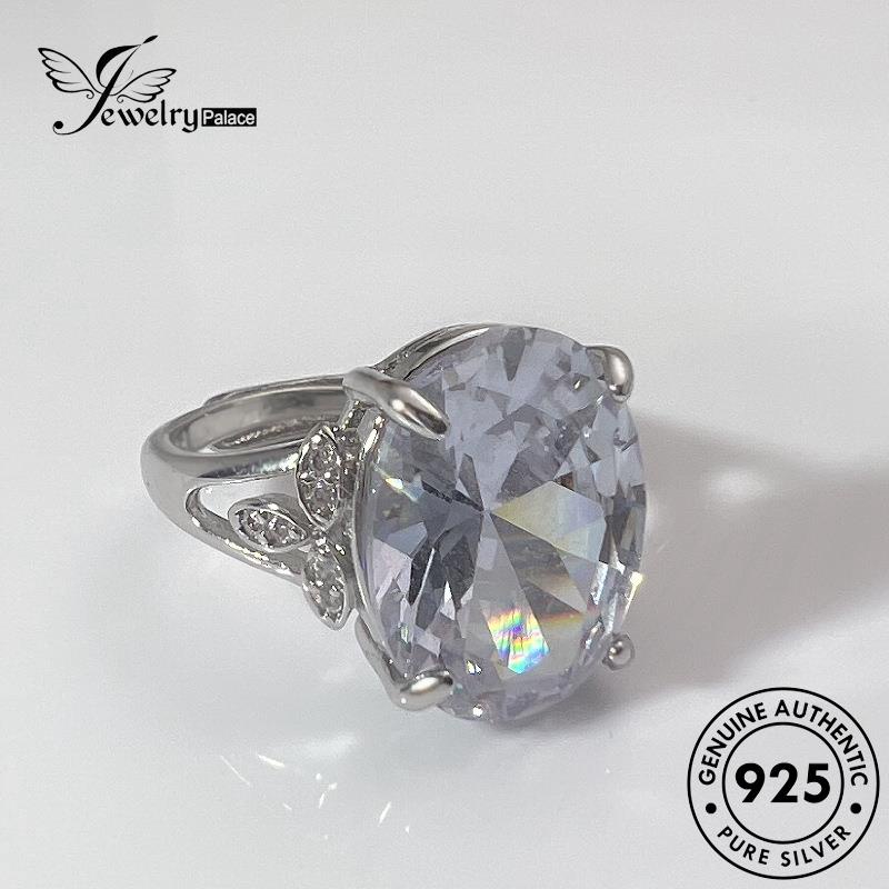 Jewelrypalace 925cincin Oval Perak Asli Wanita Berlian Temperamen Moissanite R476