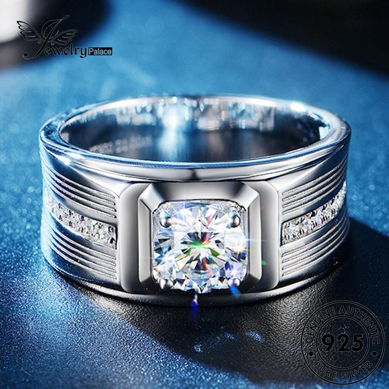 Jewelrypalace Fashion Berlian Moissanite Perak Pria Rings Asli925 R545