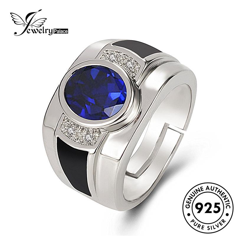 Jewelrypalace Cincin Safir Domineering Asli Wanita Perak925 Oval R618