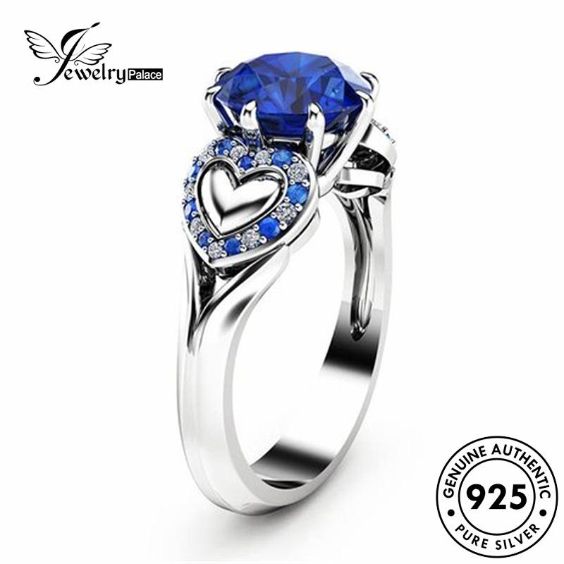 Jewelrypalace Cincin Perak Wanita Safir925 Kepribadian Cinta Asli R1440