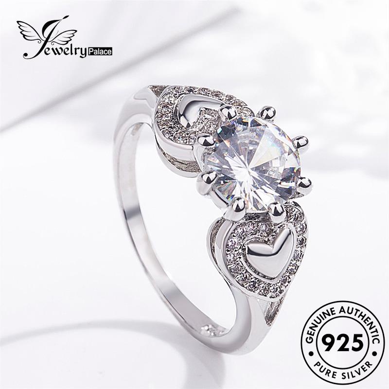 Jewelrypalace Cincin Perak Wanita Safir925 Kepribadian Cinta Asli R1440