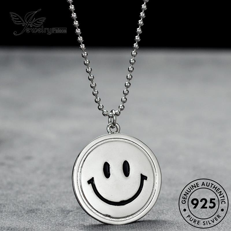 Jewelrypalace Kalung Perak925 Asli Wanita Smiley Retro N44