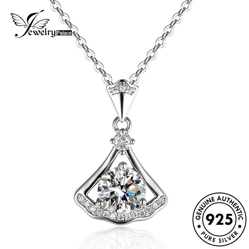 Jewelrypalace Moissanite Fashion Perak Berlian Kalung Kipas Wanita925 Asli N71