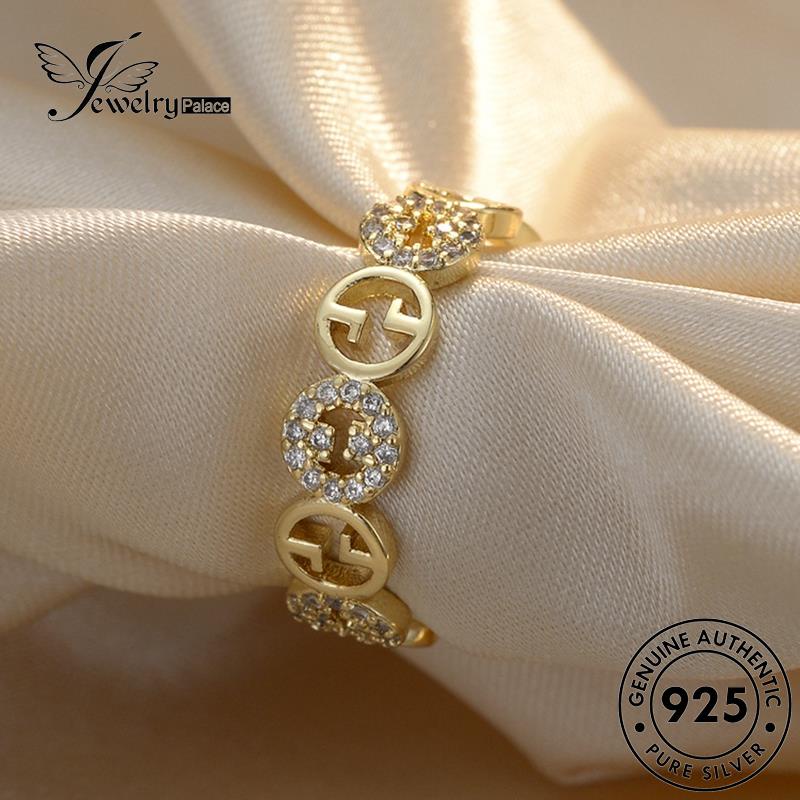 Jewelrypalace Temperamen Moissanite Emas925 Asli Cincin Perak Wanita Berlian R29