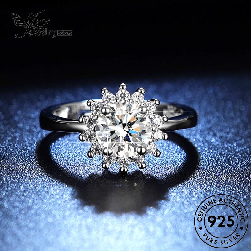 Jewelrypalace Moissanite Asli Perak925 Snowflake Wanita Kreatif Cincin Berlian R173