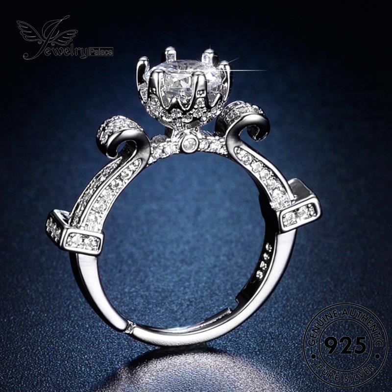 Jewelrypalace Fashion Wanita Moissanite Berlian925 Perak Asli Cincin Bunga R151