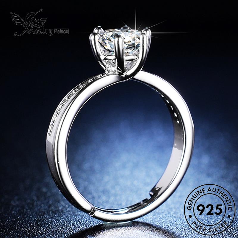 Jewelrypalace Moissanite Cakar Wanita Enam Asli925Cincin Berlian Kepribadian Perak R164