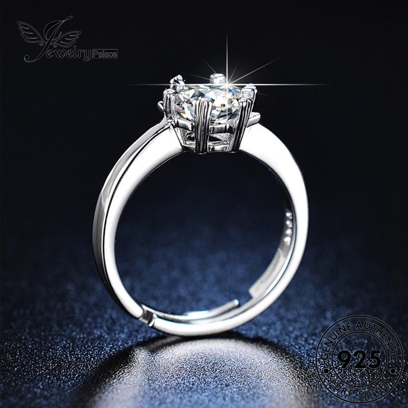 Jewelrypalace Wanita Cincin925 Perak Temperamen Asli Moissanite Snowflake Berlian R398