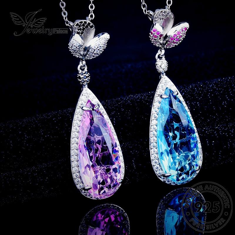 Jewelrypalace Perak925 Kalung Tetes Air Amethyst Wanita Asli Indah N1596