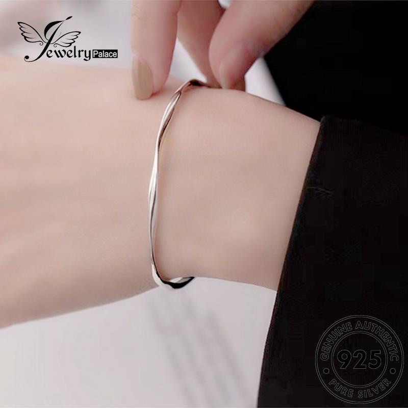 Perhiasantempat Gelang Minimalistic Mobius Perak Asli925 Wanita B652