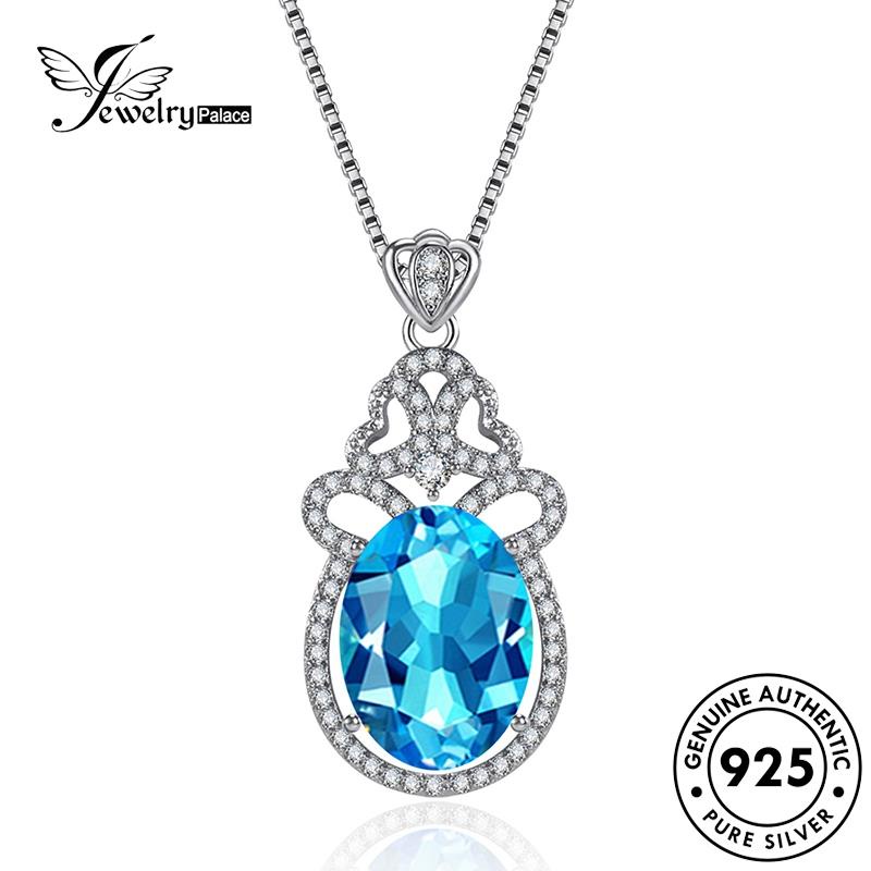 Jewelrypalace Wanita Safir Berongga Temperamen Asli925 Kalung Perak N1115