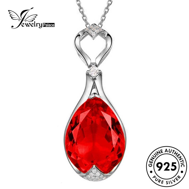 Jewelrypalace Wanita Safir Asli Perak Temperamen925 Kalung N1117