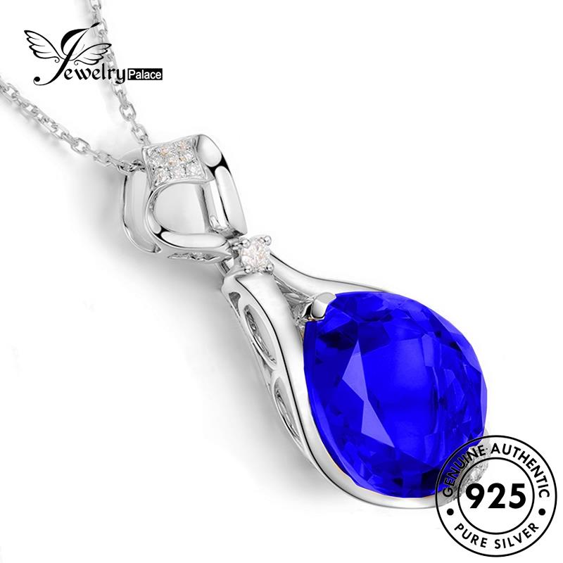 Jewelrypalace Wanita Safir Asli Perak Temperamen925 Kalung N1117