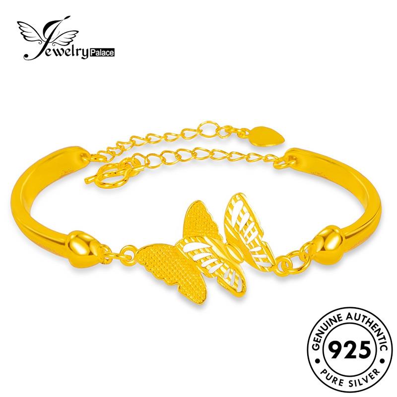 Tempat Perhiasan925 Wanita Asli Kupu Set Kalung Perak S73