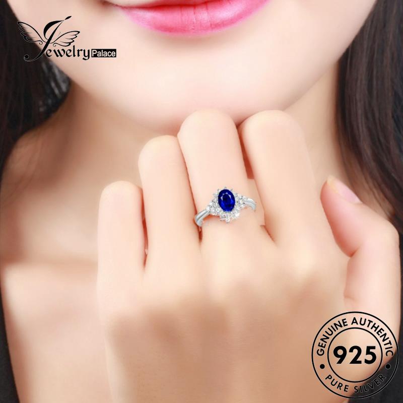 Jewelrypalace Cincin Ruby Perak925 Wanita Emas Asli R1739