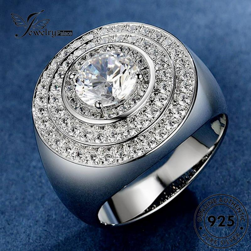 Jewelrypalace Emas Perak Wanita Jam925 Cincin Asli Disc Moissanite Berlian R1716