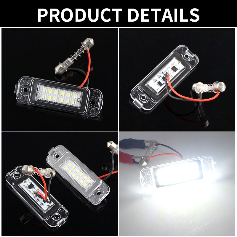 2pcs Lampu Plat Nomor LED Otomatis Mobil Cocok Untuk Mercedes W163 W164 X164 ML GL A2518200066