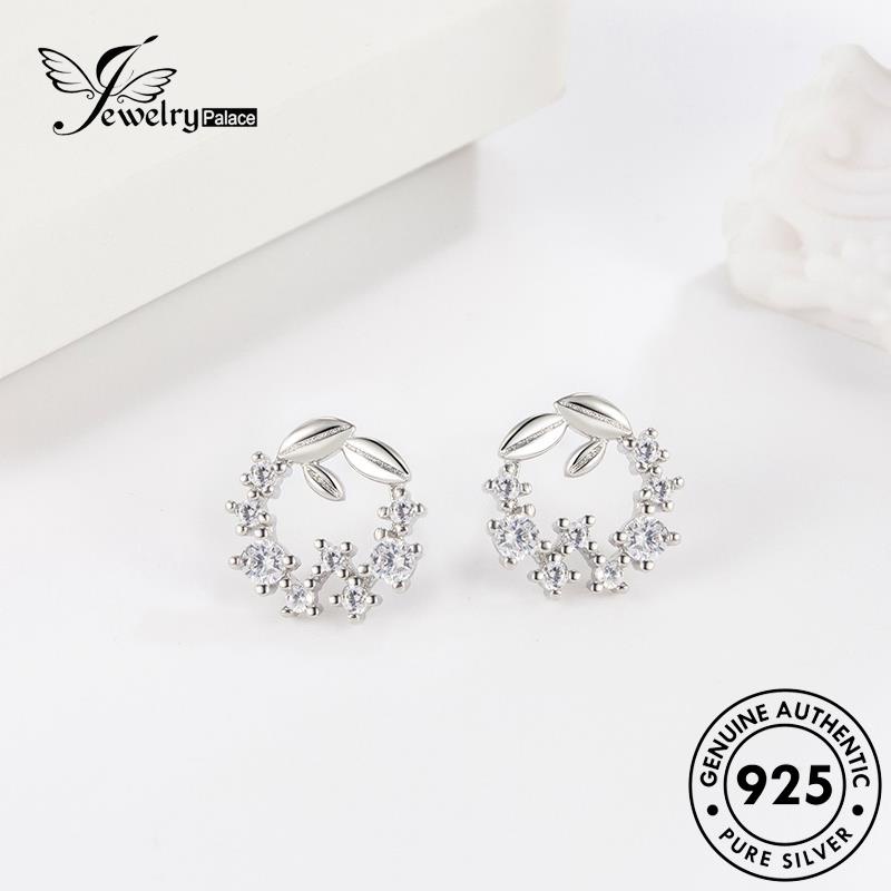 Jewelrypalace Anting Emas Wanita Stud Asli Moissanite Bunga925 Perak Fashion Berlian E117