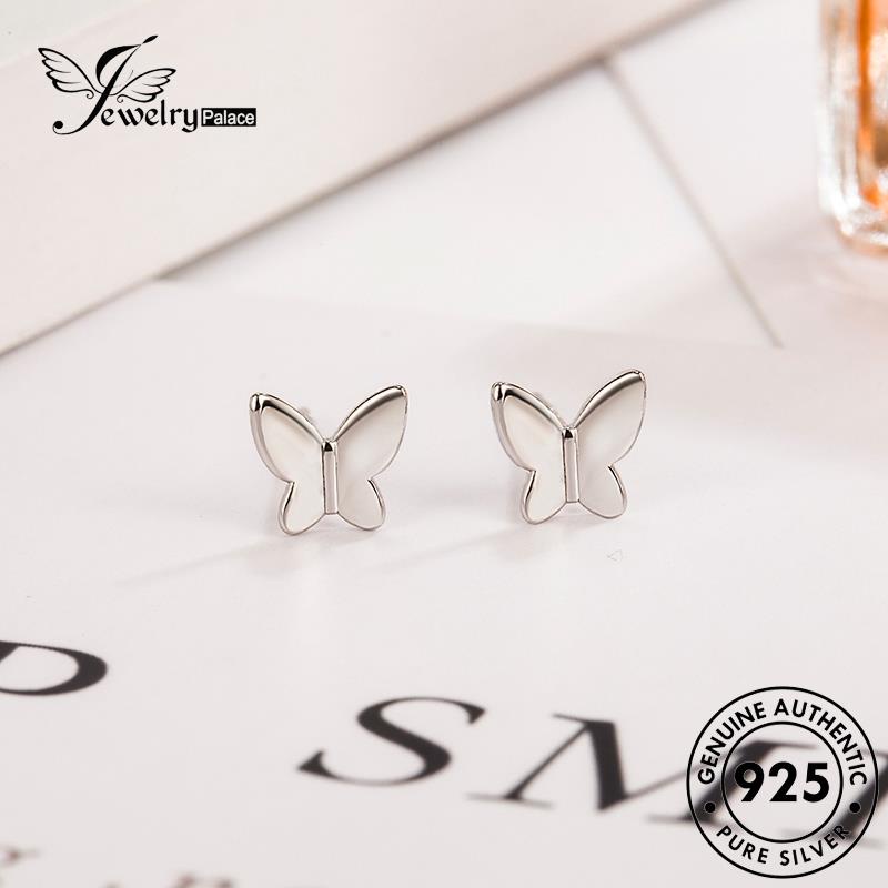 Tempat Perhiasan Wanita925 Kupu Kupu Asli Stud Silver Anting Simple E123