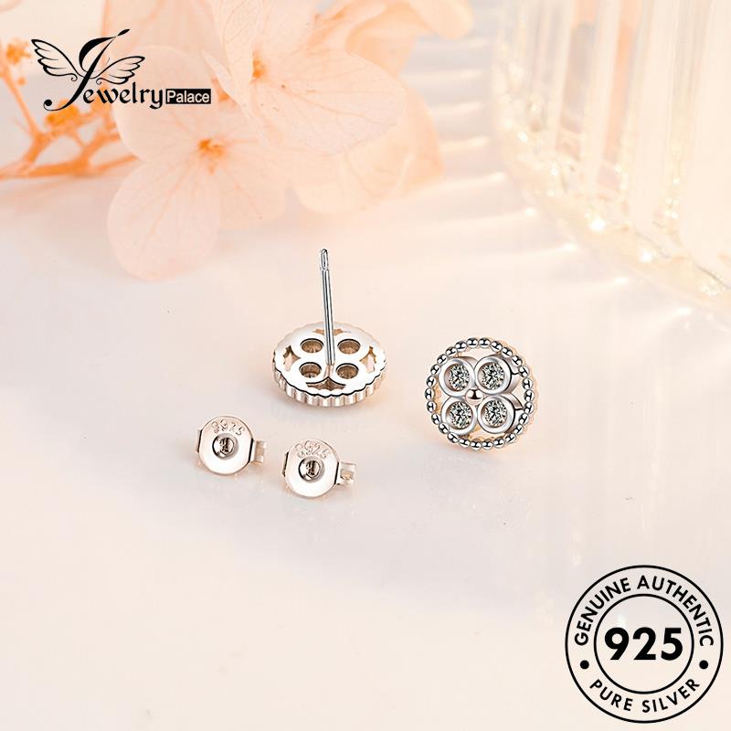 Jewelrypalace Anting Bulat Perak Wanita Stud Asli925Retro E289