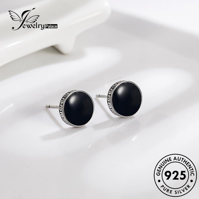 Jewelrypalace Anting Perak Stud Bulat Asli925 Wanita Kepribadian E316