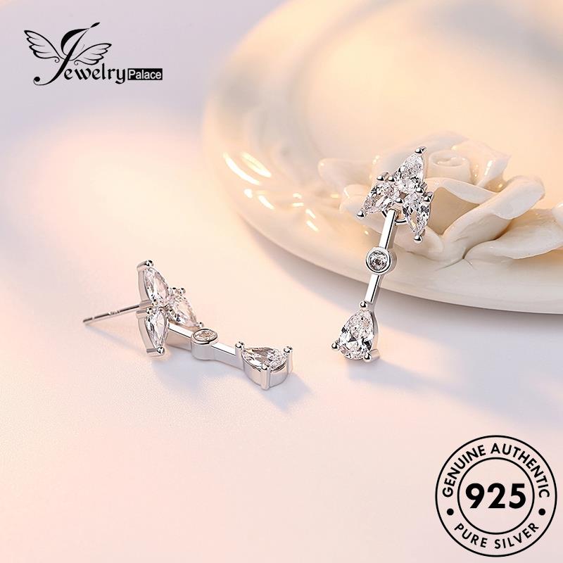 Jewelrypalace925wanita Droplet Berlian Anting Perak Moissanite Air Asli Temperamen Stud E607