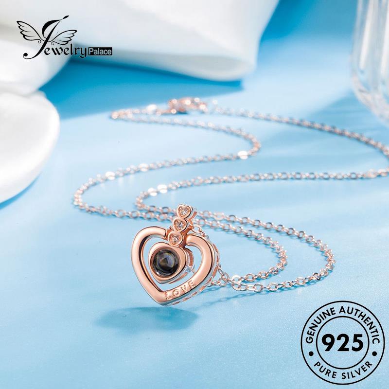 Jewelrypalace Emas Bahasa I Wanita Kreatif Perak Kamu Kalung Asli925 Love N230