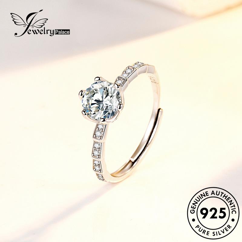 Jewelrypalace Cincin Ular Berlian Perak925 Wanita Moissanite Fashion Asli R140