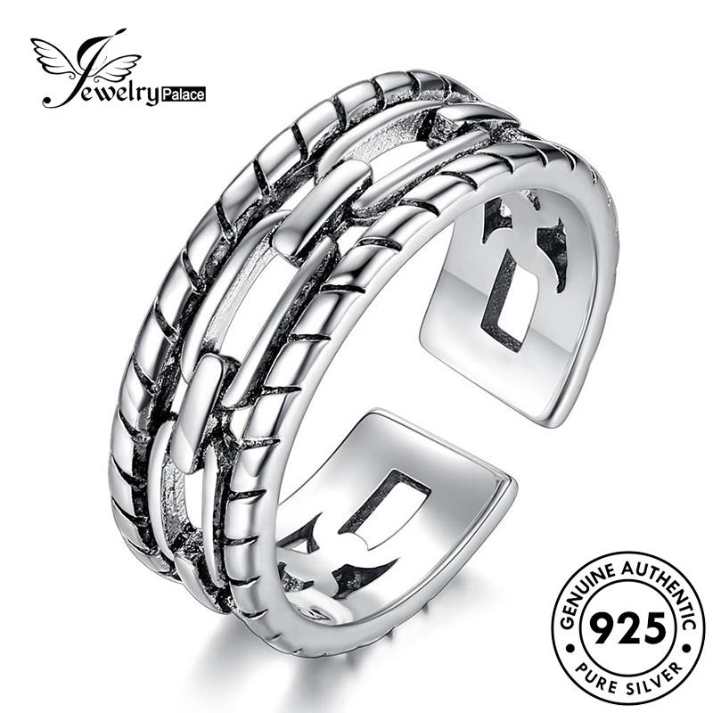 Jewelrypalace Cincin925 Perak Wanita Twist Retro Asli R177