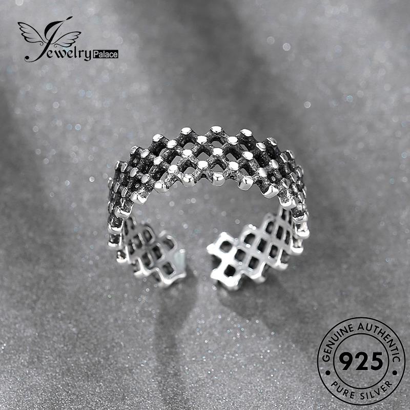 Jewelrypalace Grid Asli Cincin Perak925 Wanita Motif Retro R248