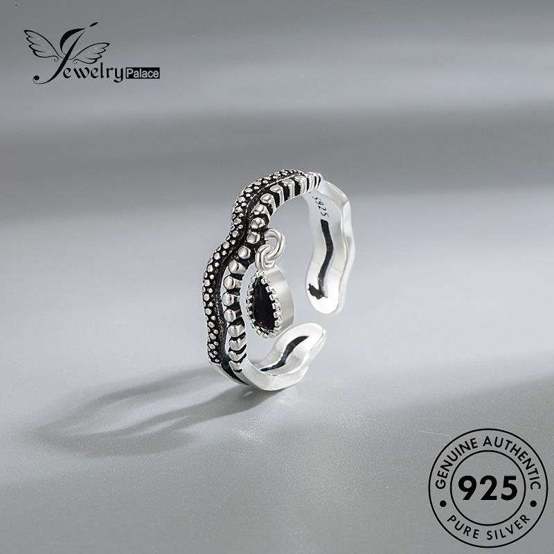 Jewelrypalace Cincin Perak Asli Retro Ripple925 Wanita R236