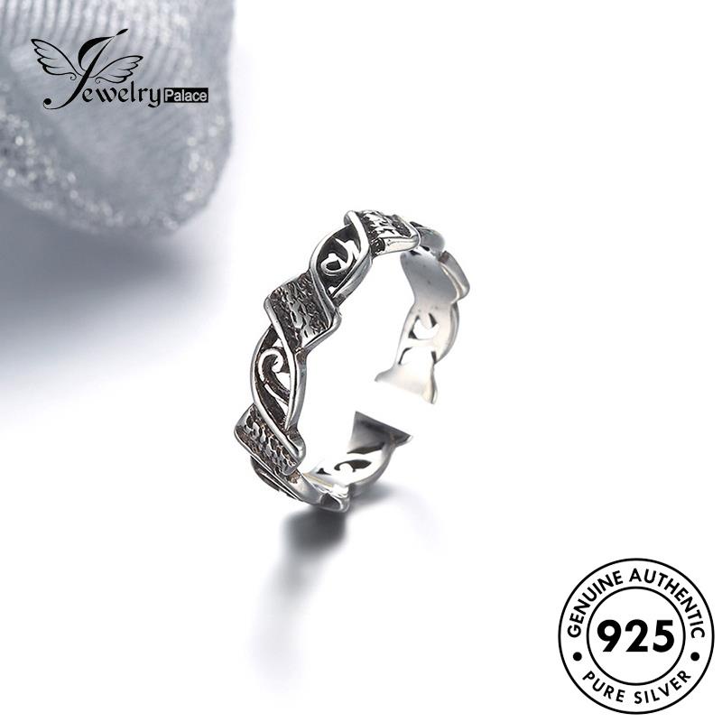 Jewelrypalace Braided Vintage Wanita925 Cincin Perak Asli Twist R266