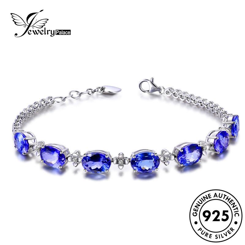 Jewelrypalace Perak Gelang Sapphire Wanita Asli925 B11