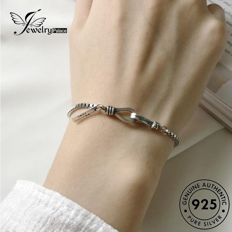 Jewelrypalace 925kotak Gelang Retro Asli Wanita Silver B58