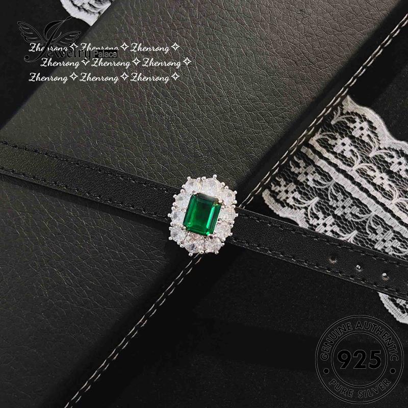 Tempat Perhiasan Wanita925 Gelang Emerald Perak Asli B312