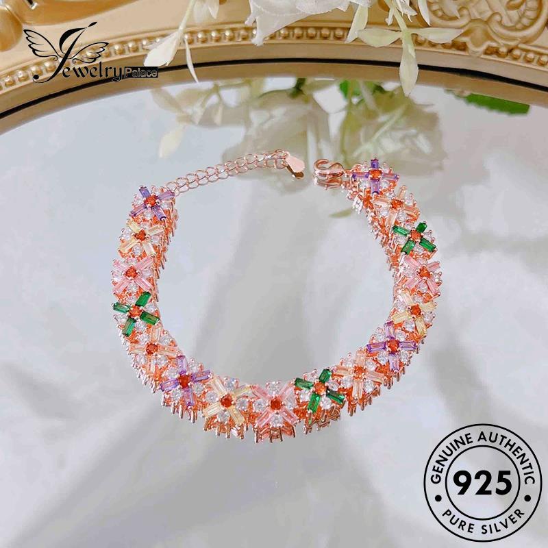 Tempat Perhiasan Wanita Asli Berlian Langit Gelang Perak925 Moissanite Starry B315