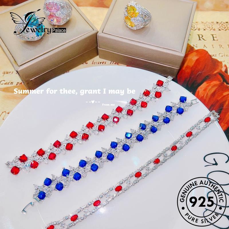 Jewelrypalace Gelang Perak925 Fashion Asli Galaxy Sapphire Wanita B576