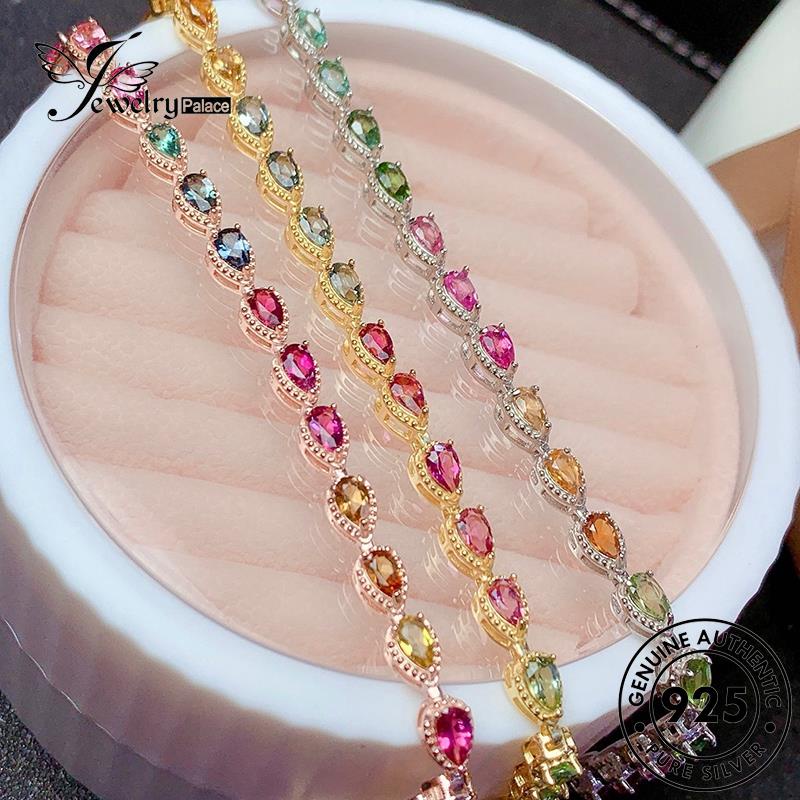 Jewelrypalace Ruby Gelang Emas Asli Fashionable Candy Silver Wanita925Warna B598